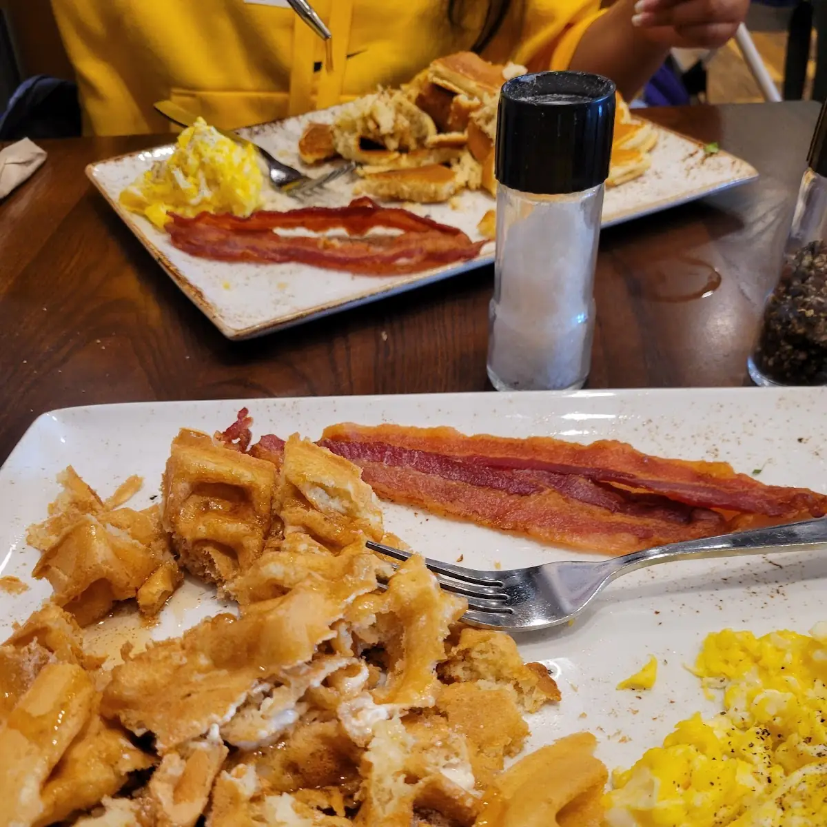 Traditional Breakfast with Belgian Waffle