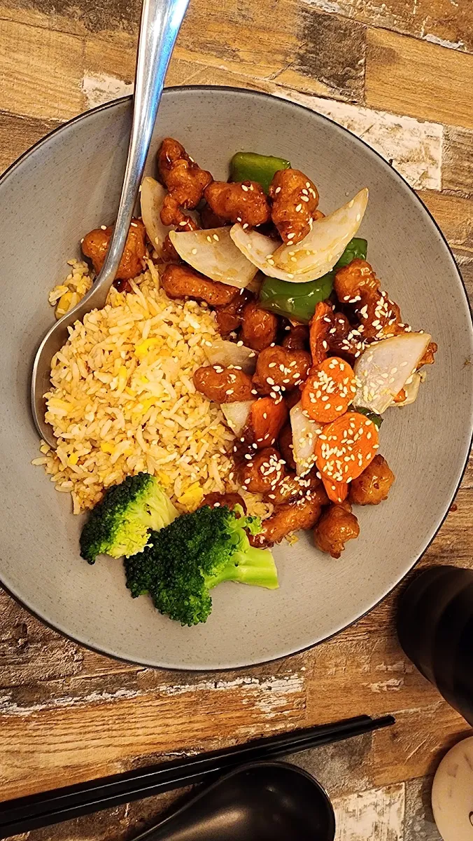 Honey Garlic Chicken on Rice