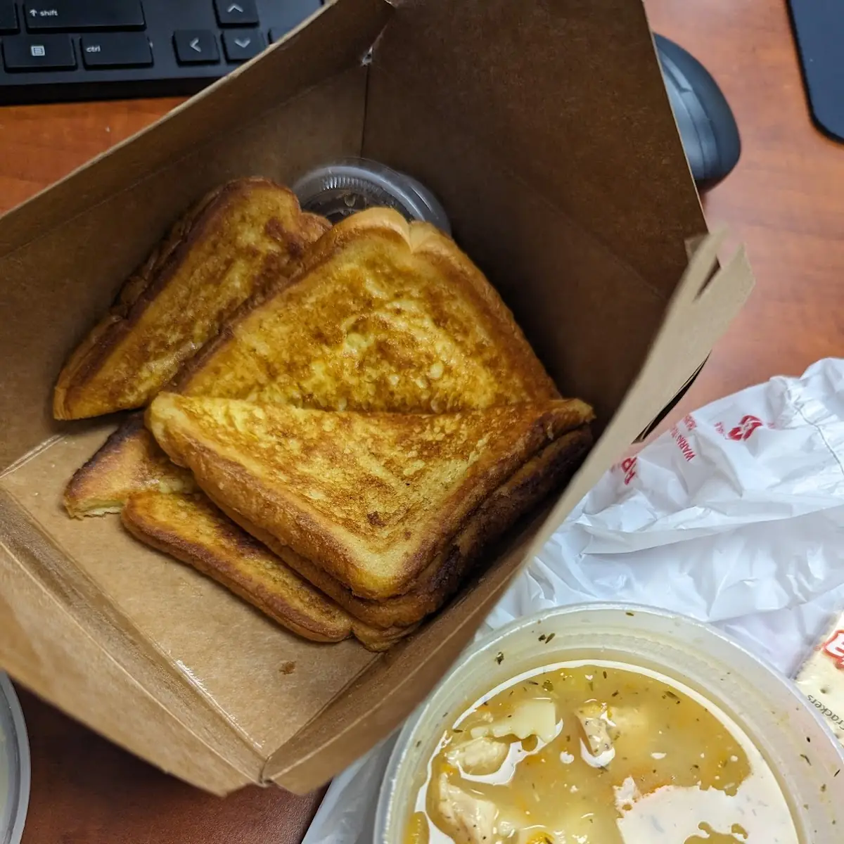 Grilled Cheese and Chicken Noodle Soup