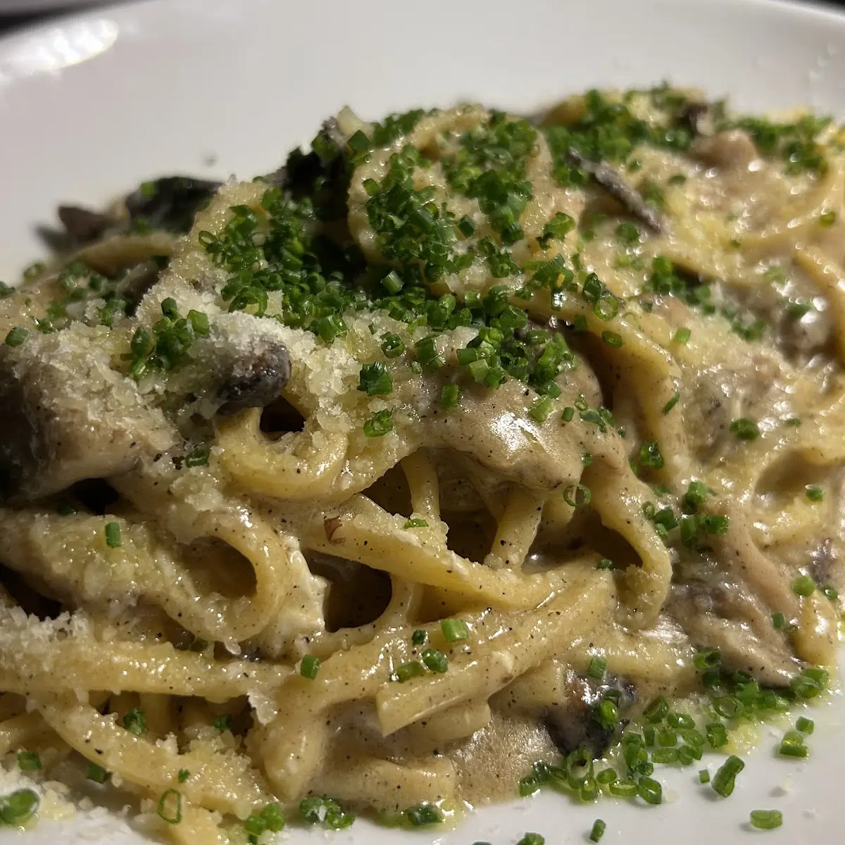Mushroom Carbonara Pasta