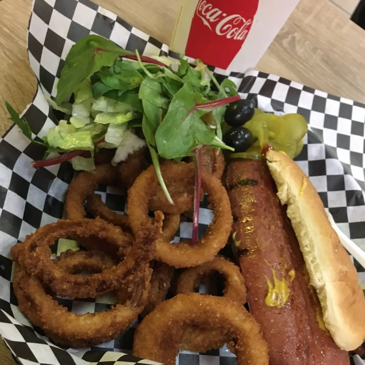 Hot Dog & Onion Rings