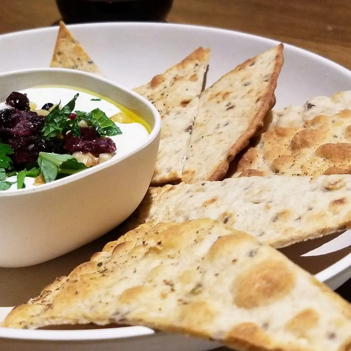 Yogurt Dip with Pita Chips