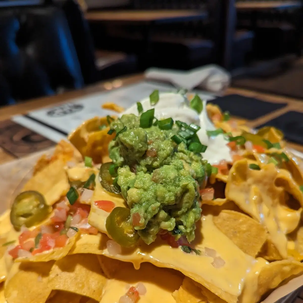 Beer Cheese Nachos with Chili
