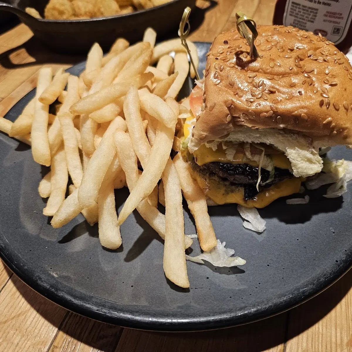 Cheese Burger and Fries