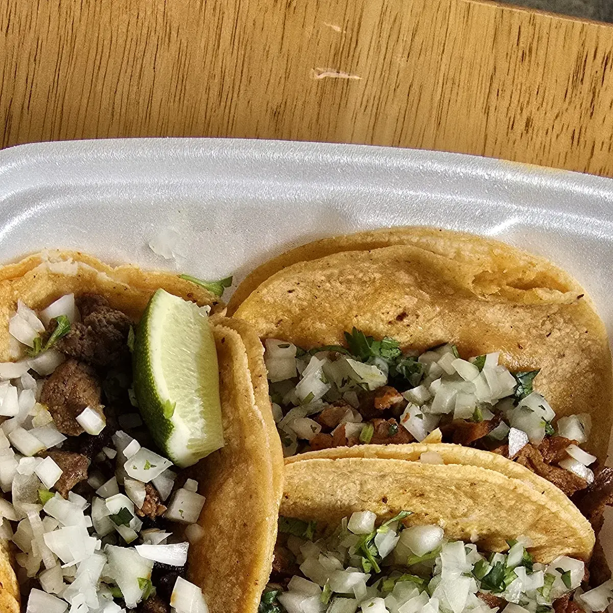 Chicken Tacos with Lime Wedges