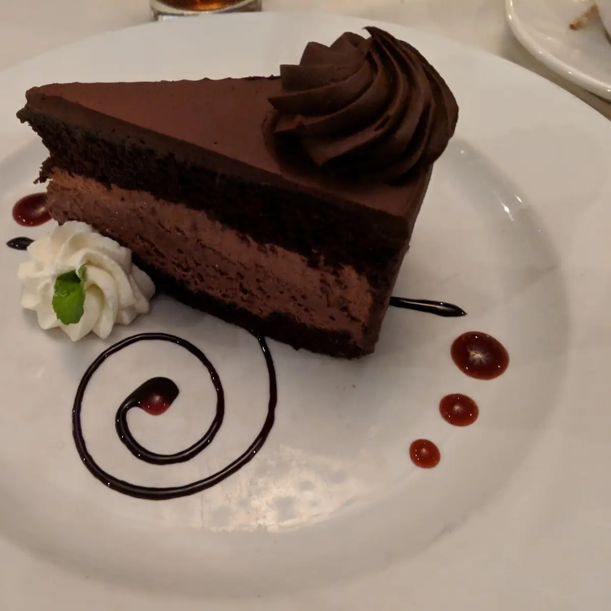 Chocolate Cake with Chocolate Mousse