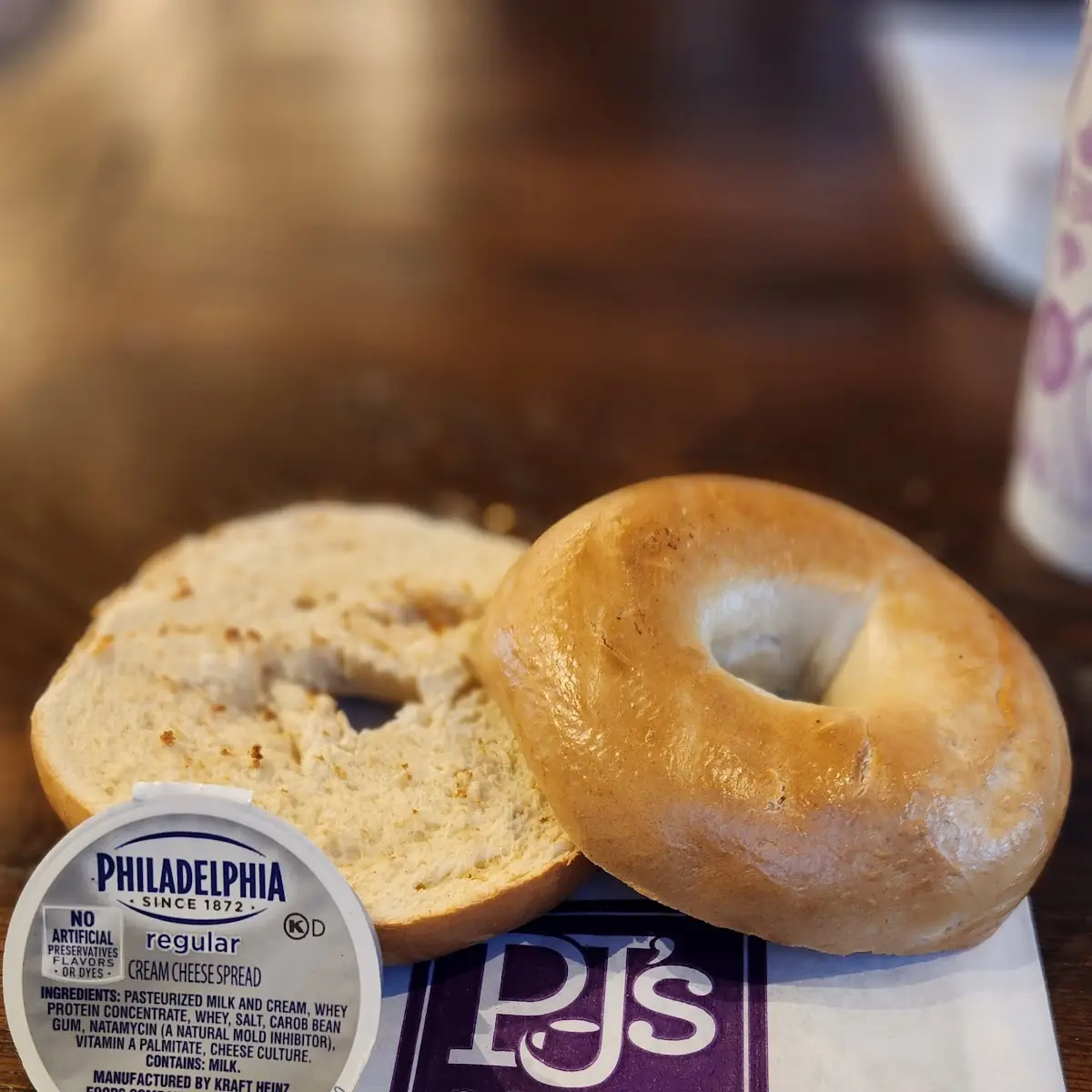 Plain Bagel with Cream Cheese