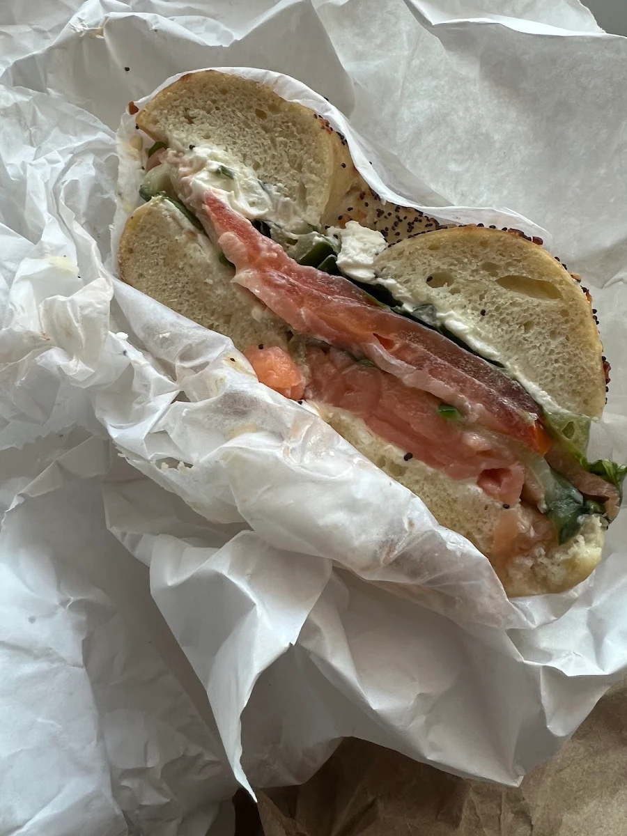 Salmon & Cream Cheese Bagel
