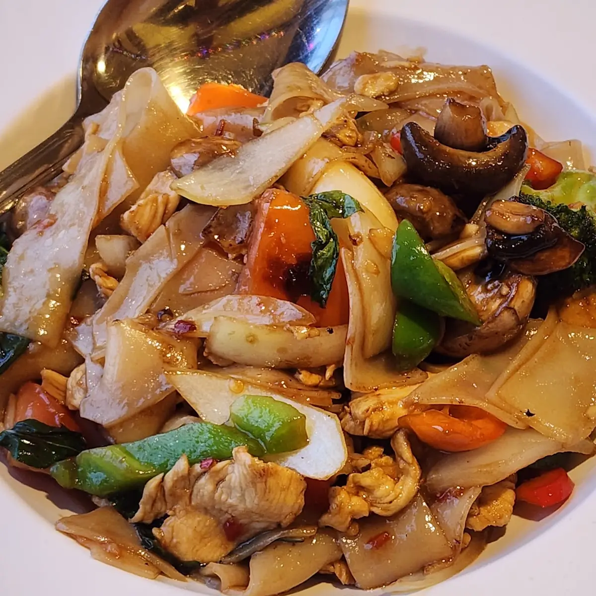 Thai boat noodle soup with pork