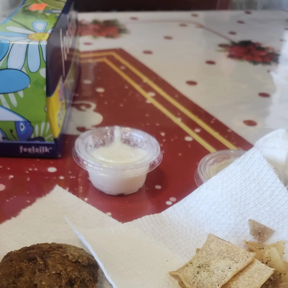 Sample Set Falafel Pita Chips and Sauces