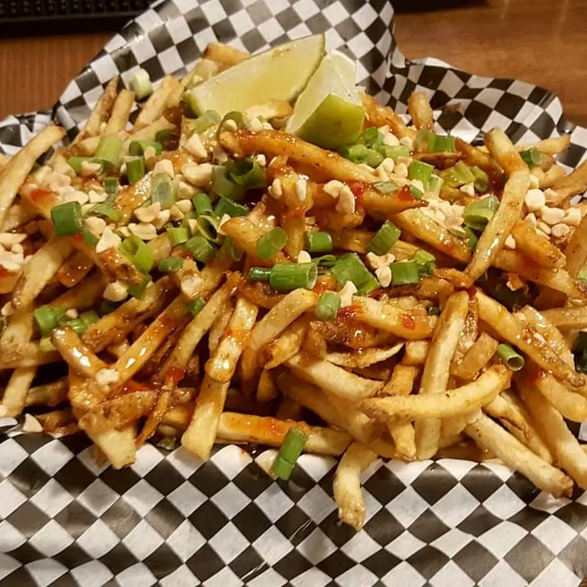 Pad Thai Fries and Burgers