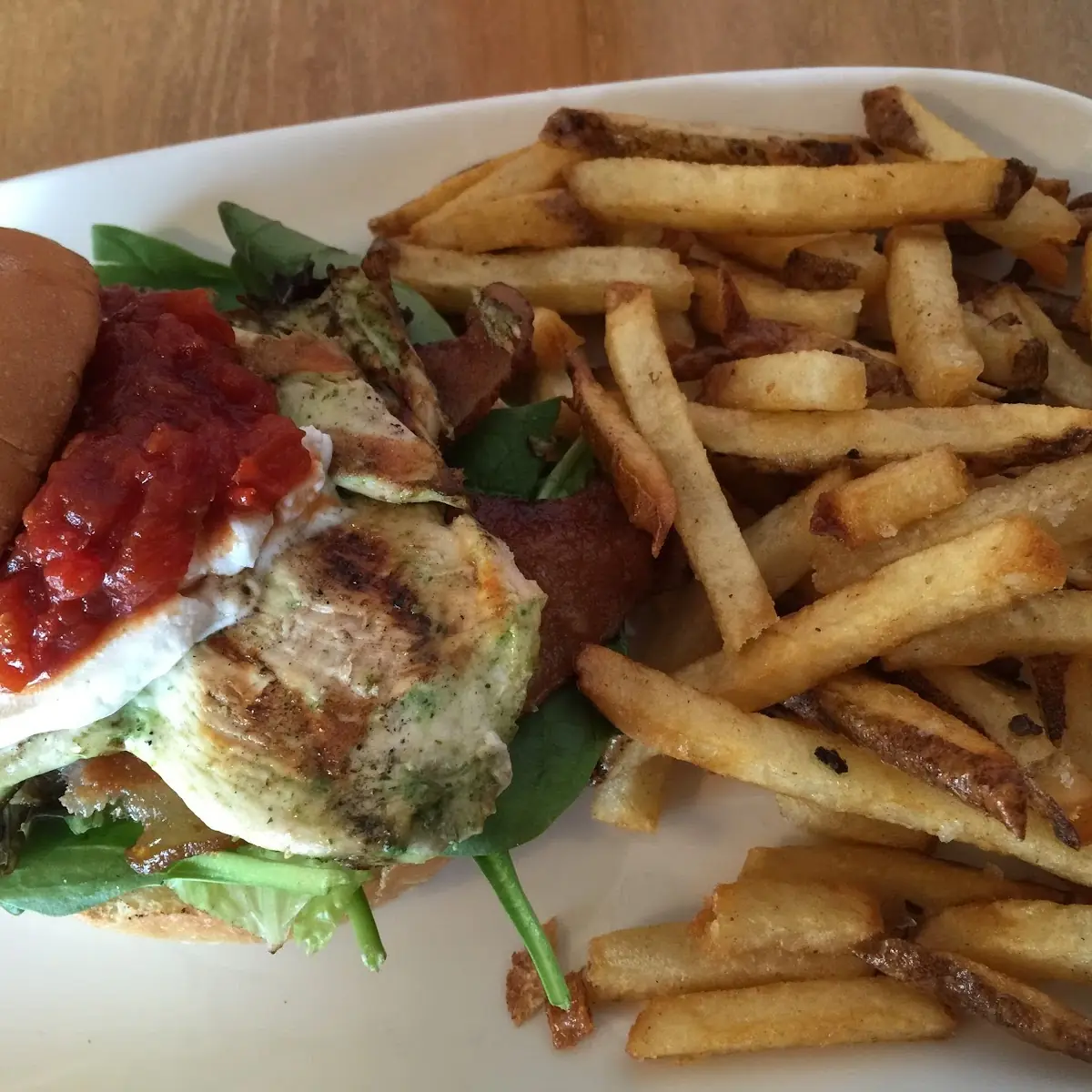Chicken Sandwich with Goat Cheese and Tomato Spread