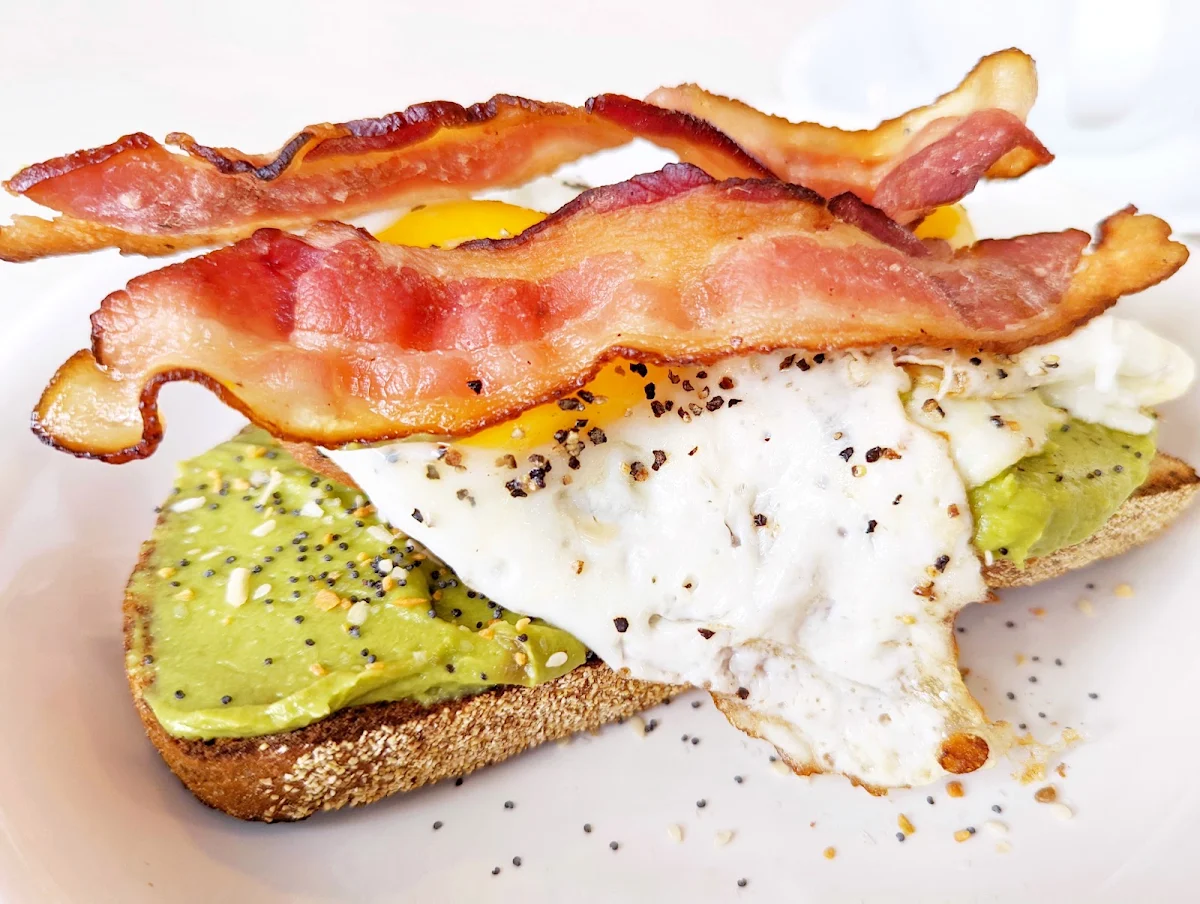 Avocado Toast with Bacon & Egg