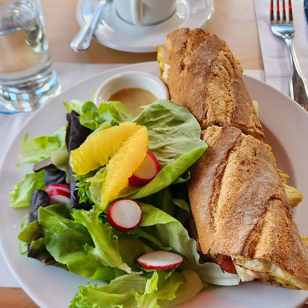 Roasted Chicken on Baguette