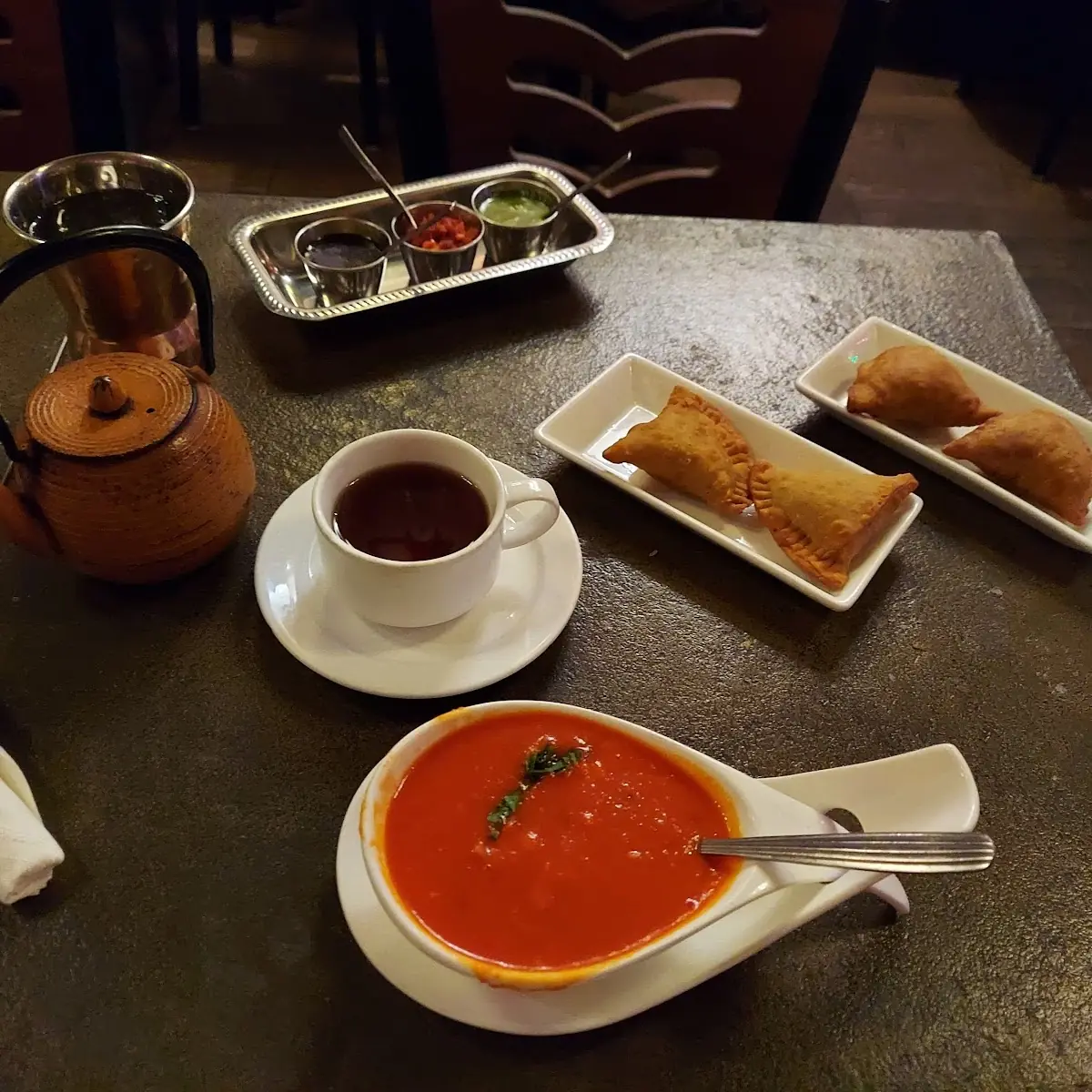 Vegetable Samosa and Soup Specials Lunch