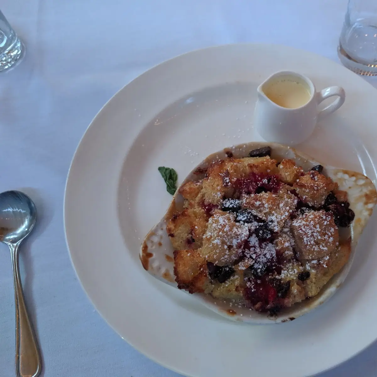 Dark Chocolate-Raspberry Bread Pudding