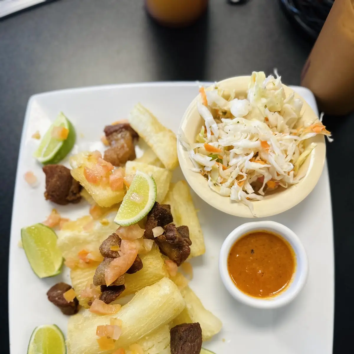 Yuca Con Chicharron Pork Rinds with Yuca