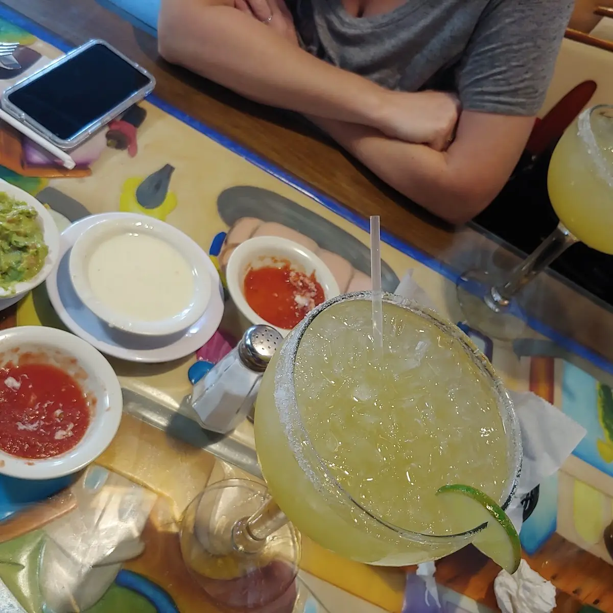Monster Margarita Guacamole and Queso Dip