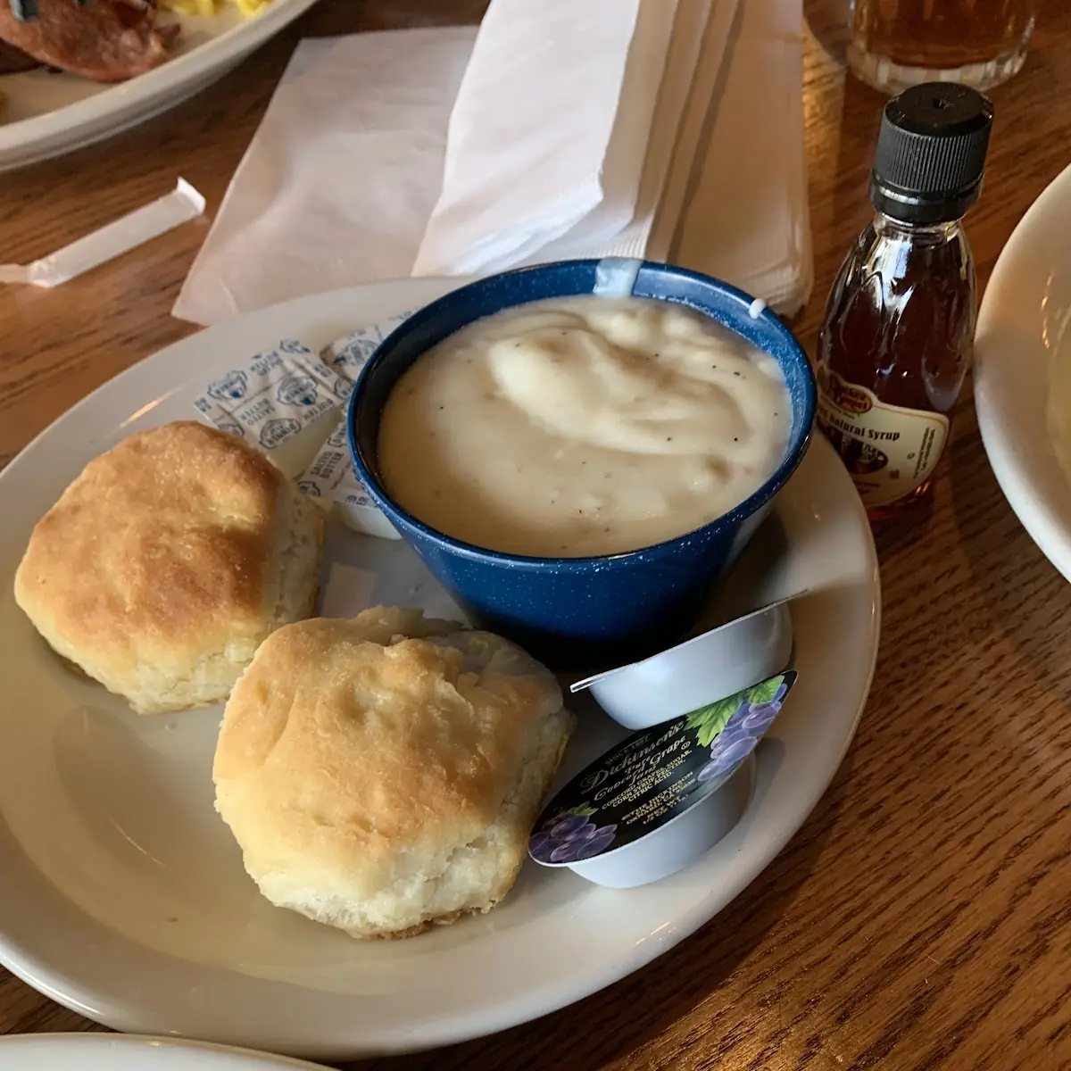 Chicken Fried Steak Steak Scrambled Eggs and Biscuits