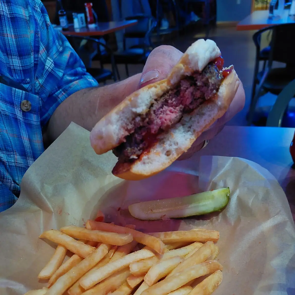 Hamburger and Fries