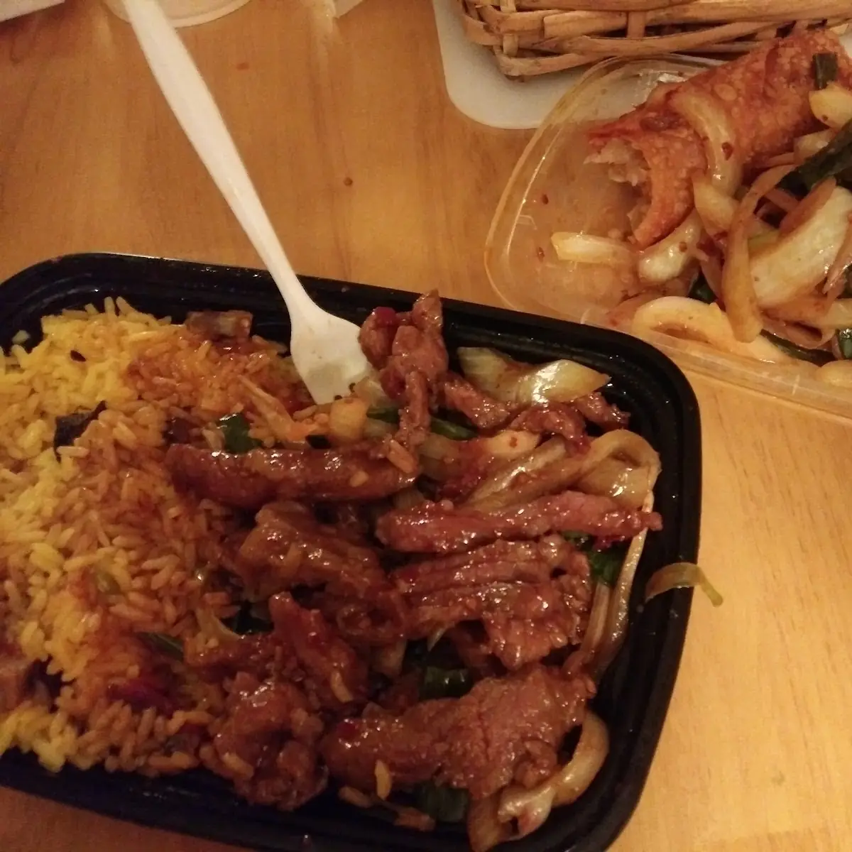 Mongolian Beef 90 Veggies and Half Raw Beef