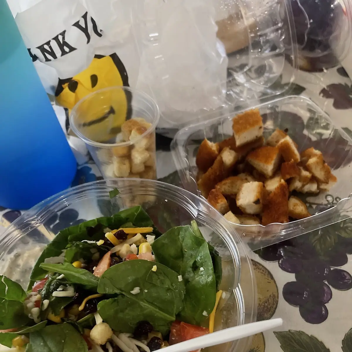 Spinach Salad and Hot Breaded Chicken