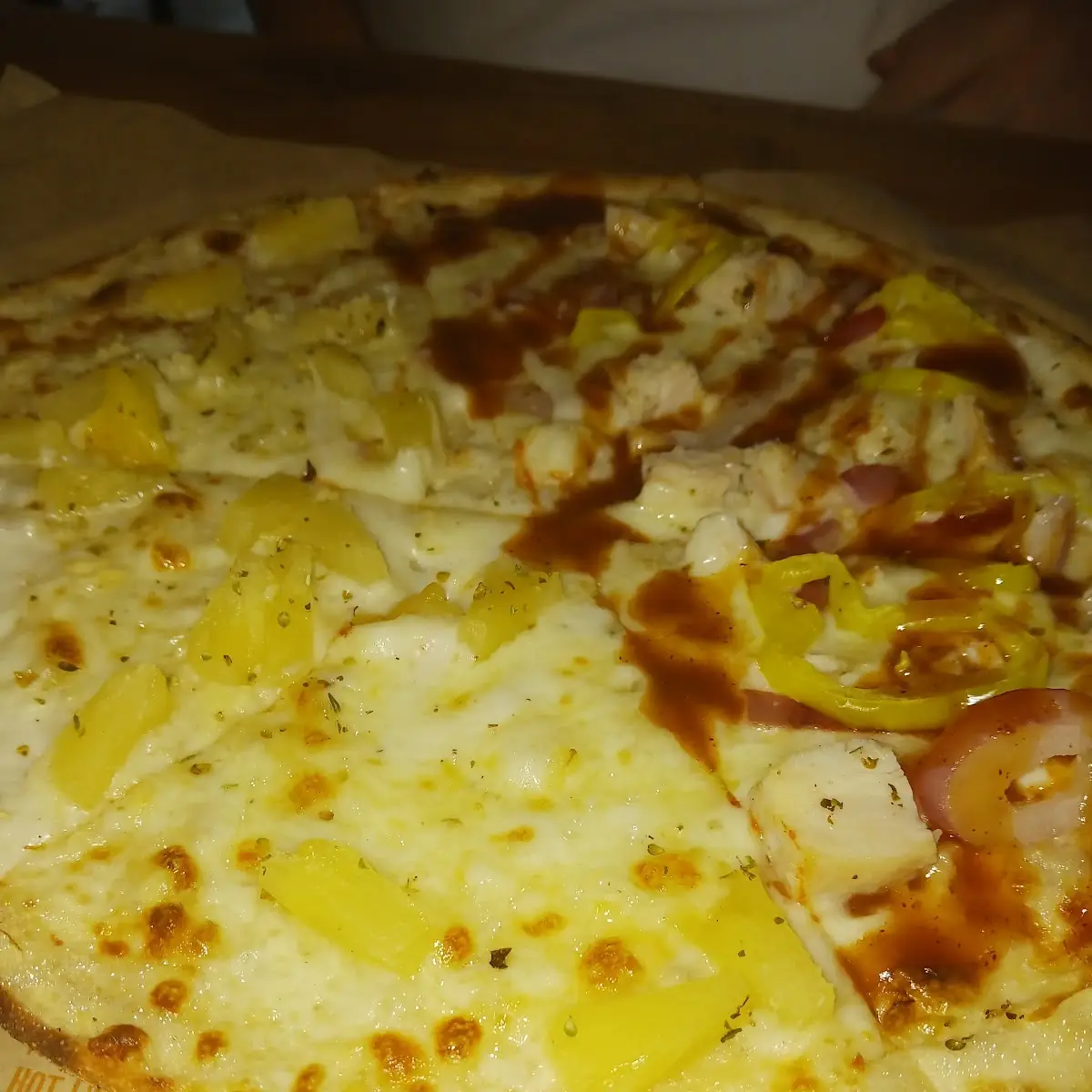 BBQ Chicken Pizza and White Top Pizza