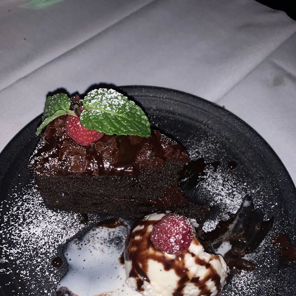 Chocolate Cake with Ice Cream