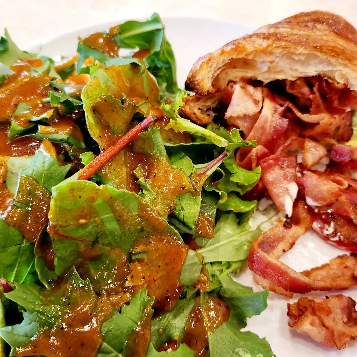 Blta with Barely Cooked Bacon