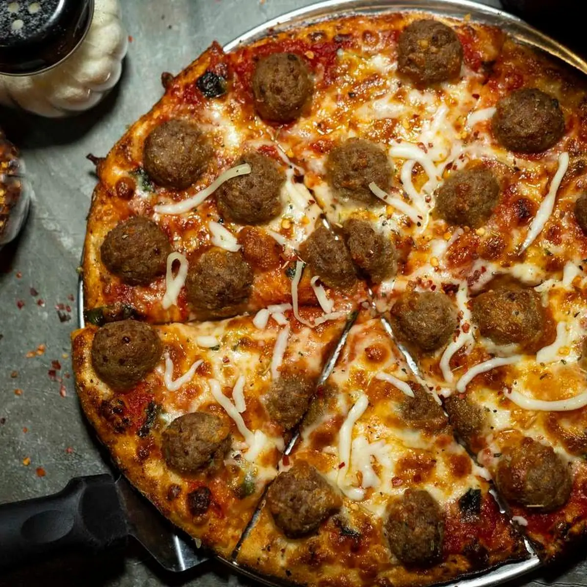 Meatball Pizza