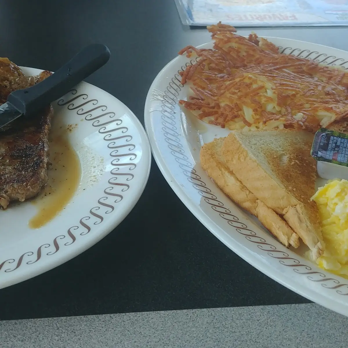Tbone Steak with Eggs and Hash Browns