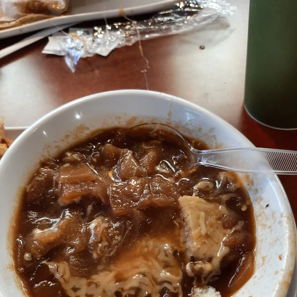 French Onion Soup with Cheese and Croutons