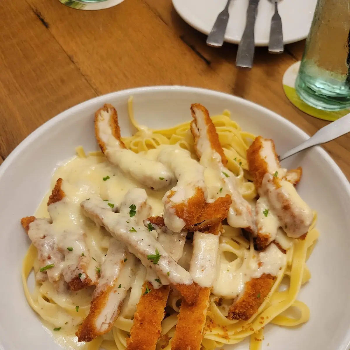 Crispy Chicken Alfredo
