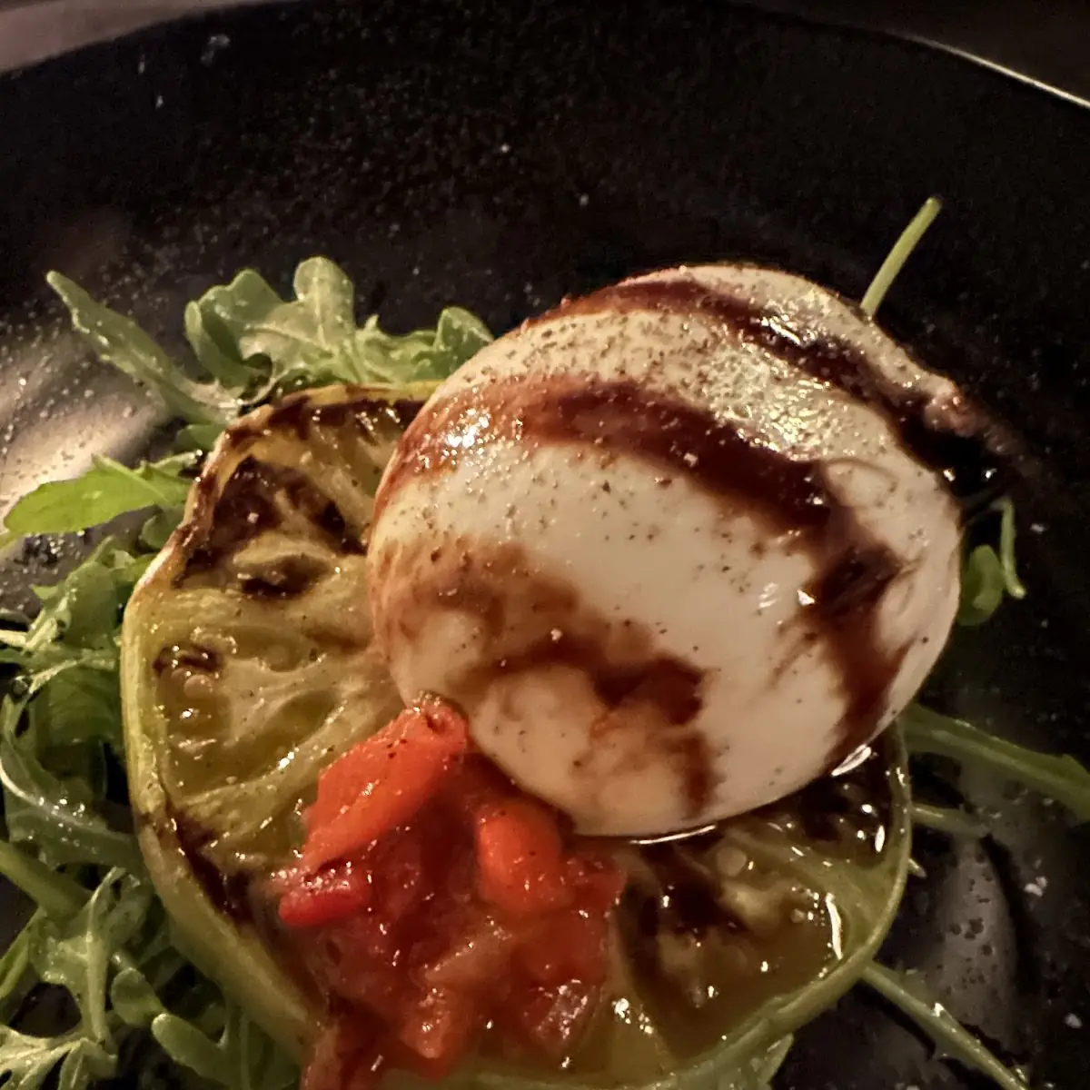 Steak Tomato Salad with Fresh Burrata