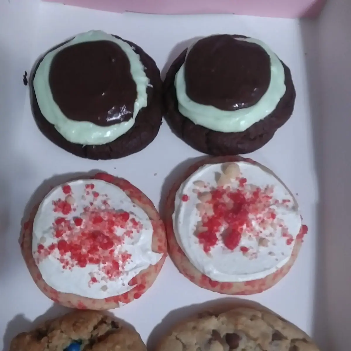 Strawberry Shortcake Mint Brownie and Monster Cookie