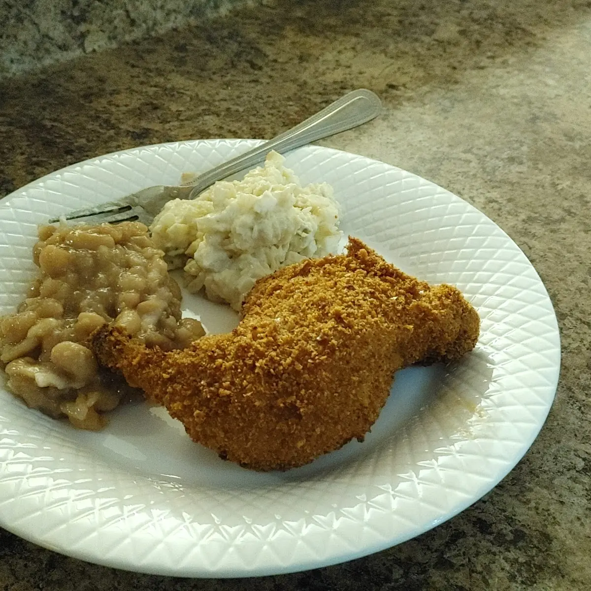 Fried Chicken Baked Beans Potato Salad