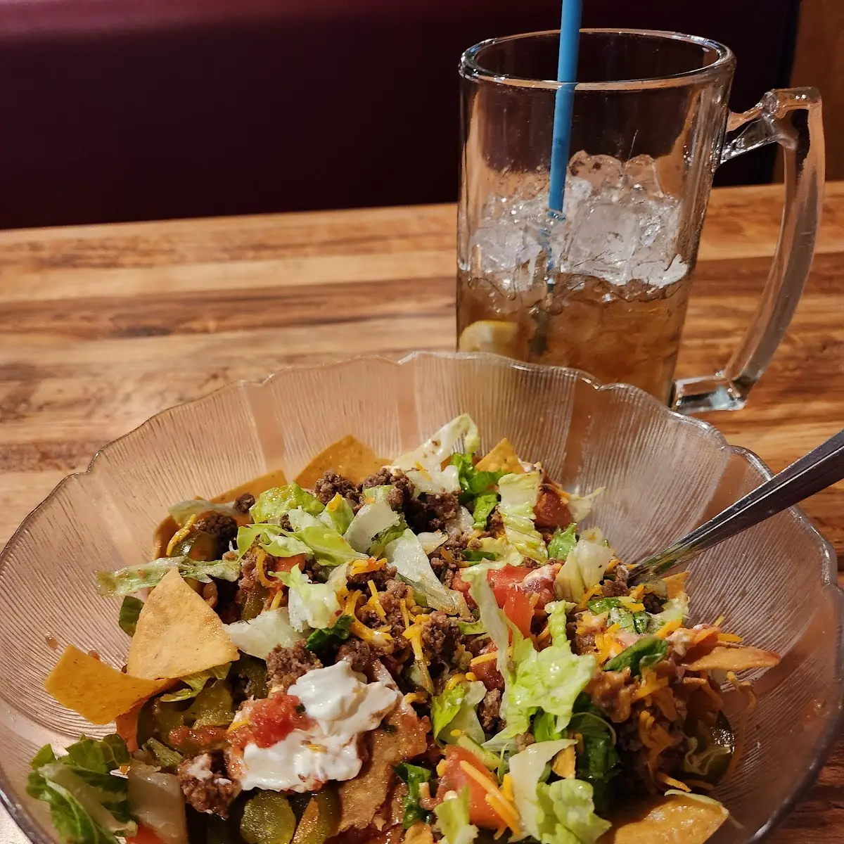Taco Salad & Long Island Iced Tea