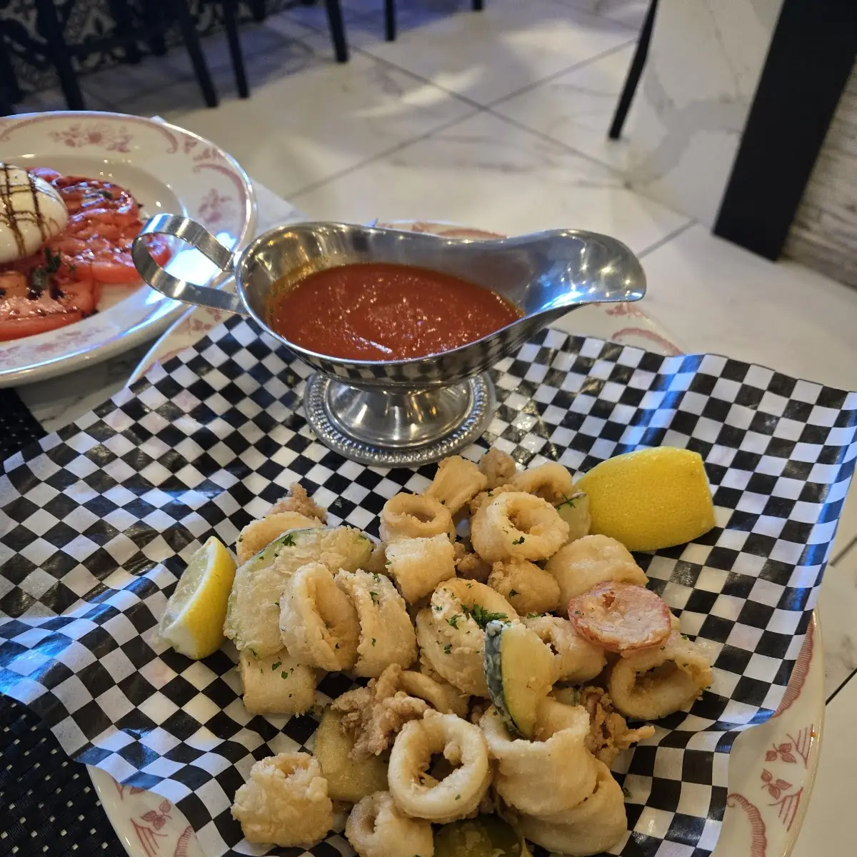Fried Calamari and Zucchini