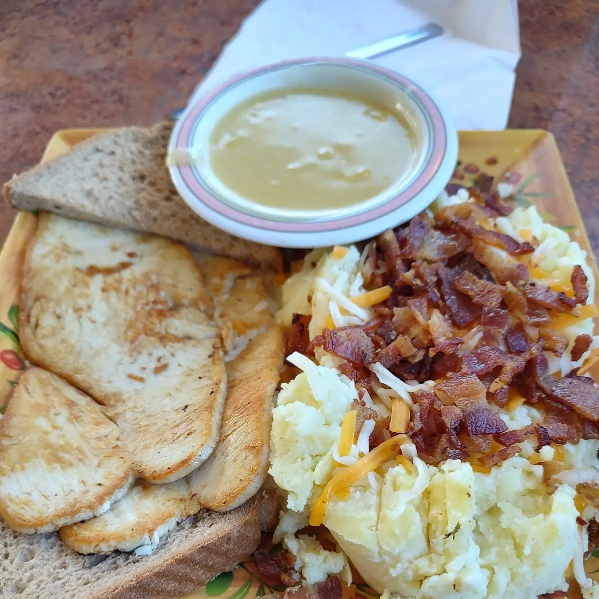 Roasted Turkey Bread and Loaded Mashed Potatoes