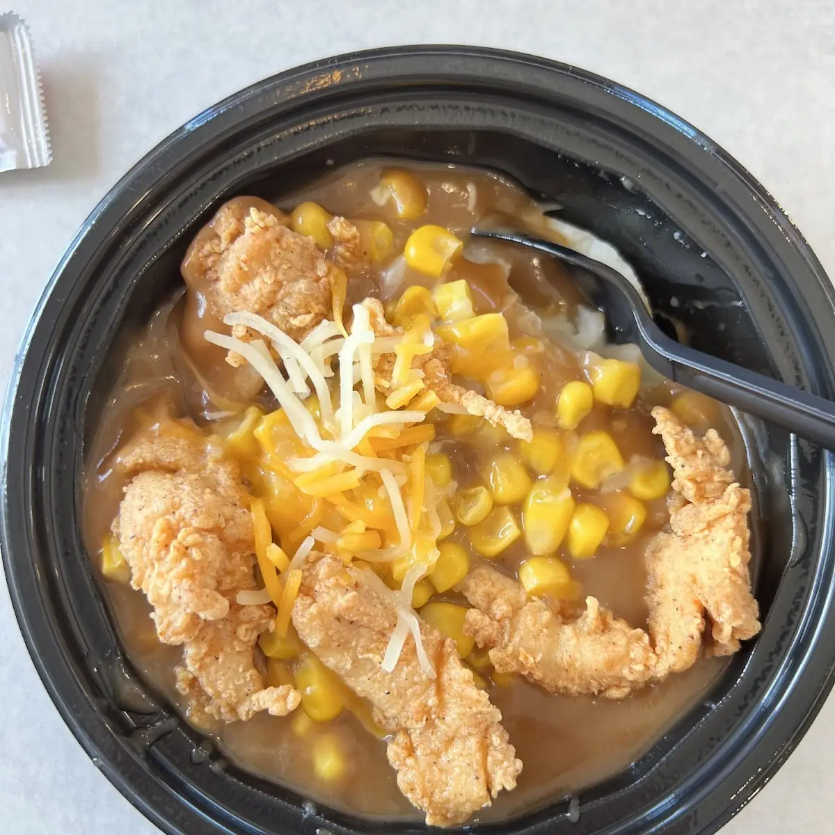 Mashed Potato Corn and Chicken Bowl