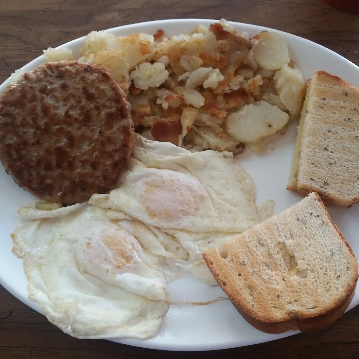 Two Egg Platter with Home Fries