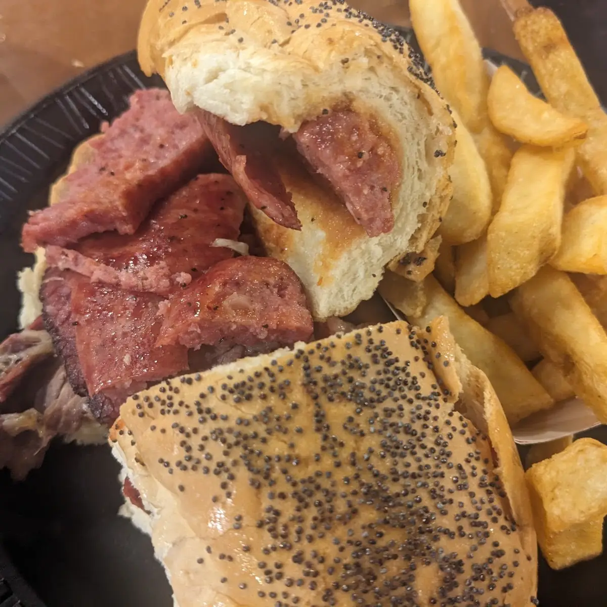 Hot Link Brisket Sandwich