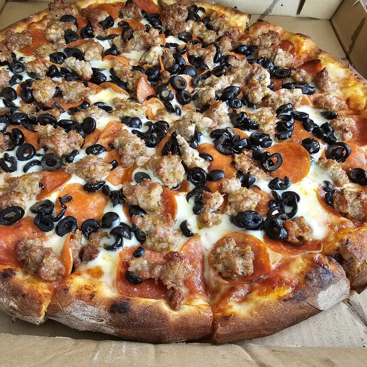 Pepperoni Sausage and Black Olive Large