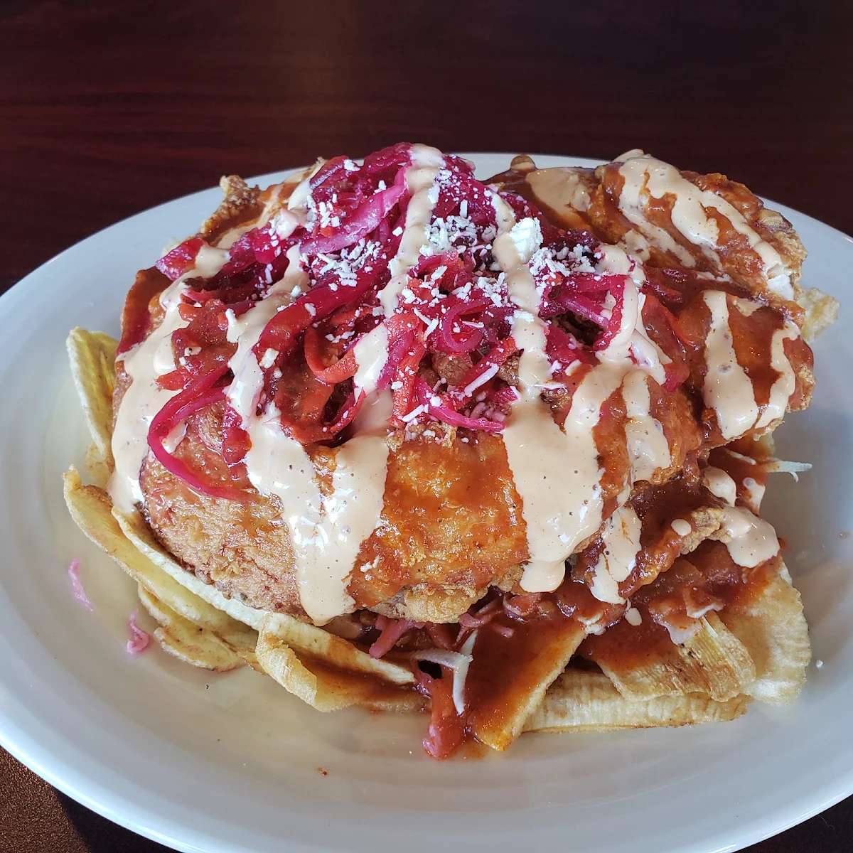 Pollo Frito Con Tajadas