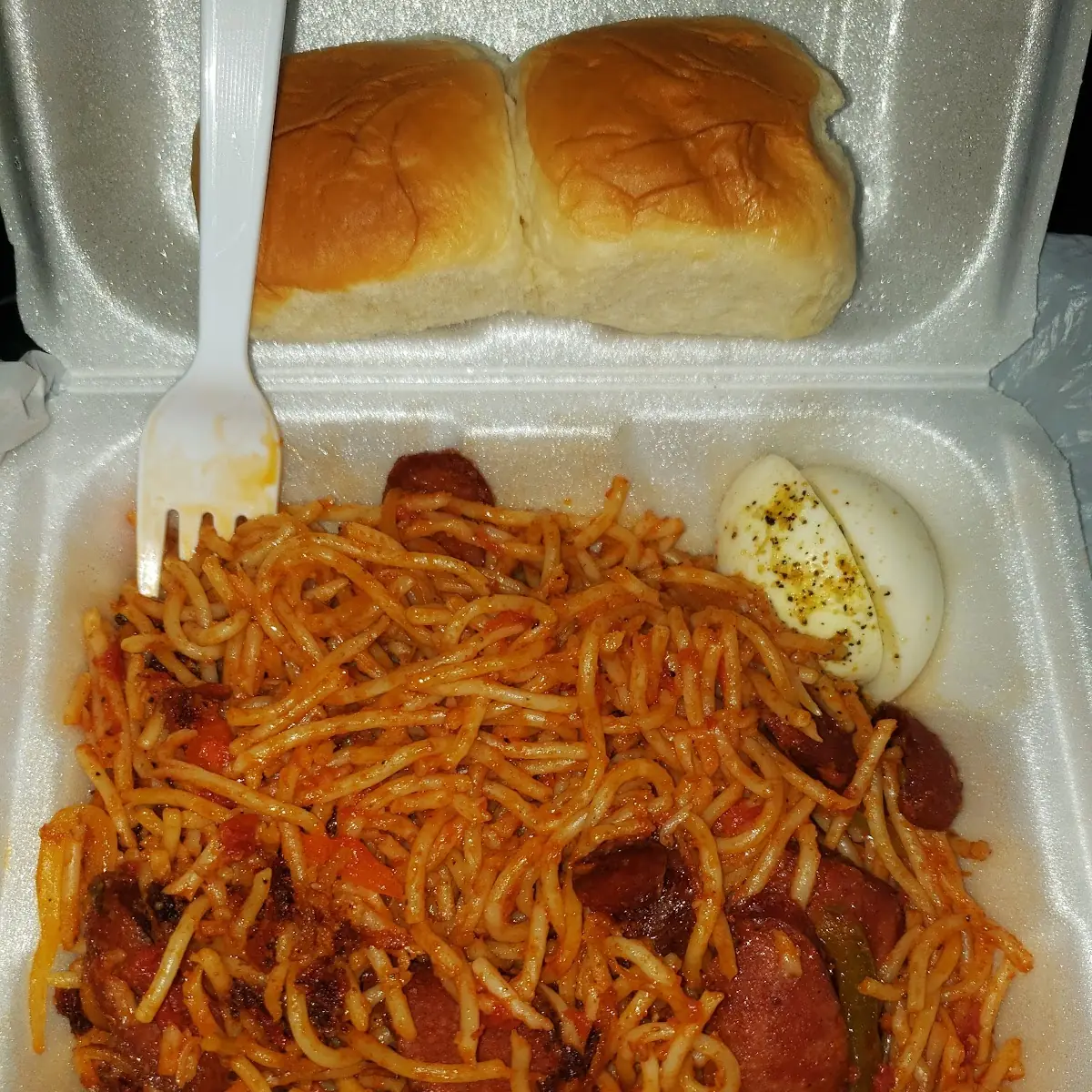 Spaghetti with Hot Dog