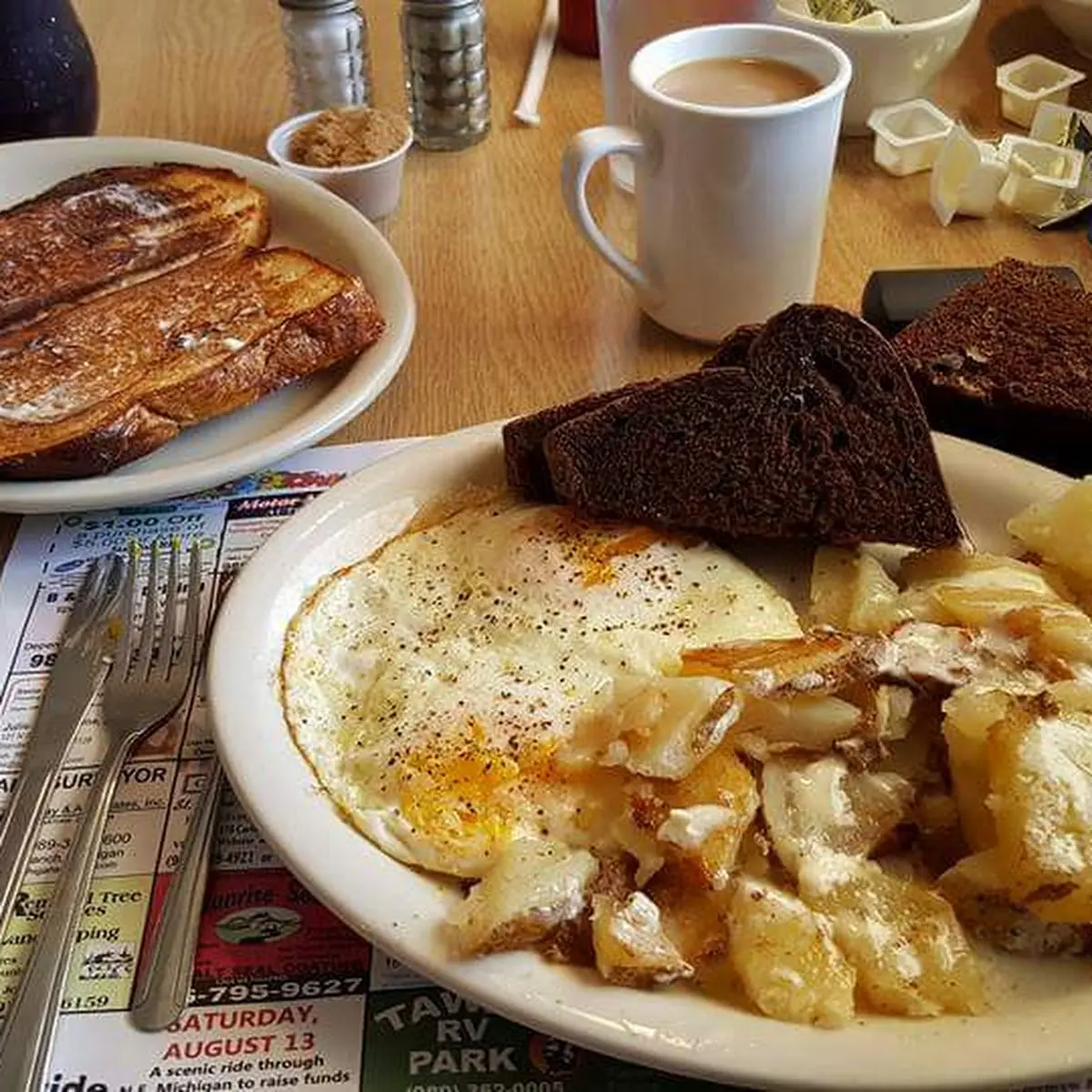 Two Eggs Potatoes & Toast