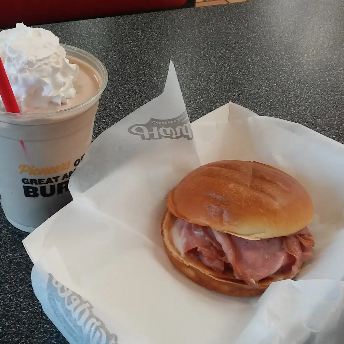 Big Hot Ham and Cheese Chocolate Shake