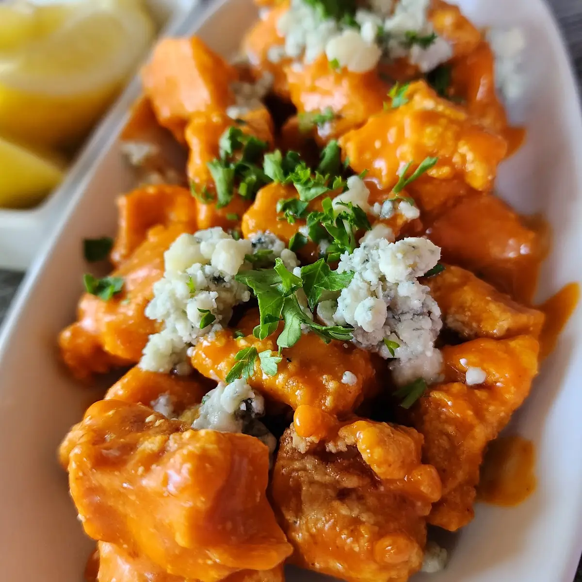Buffalo Gorgonzola Chicken Bites