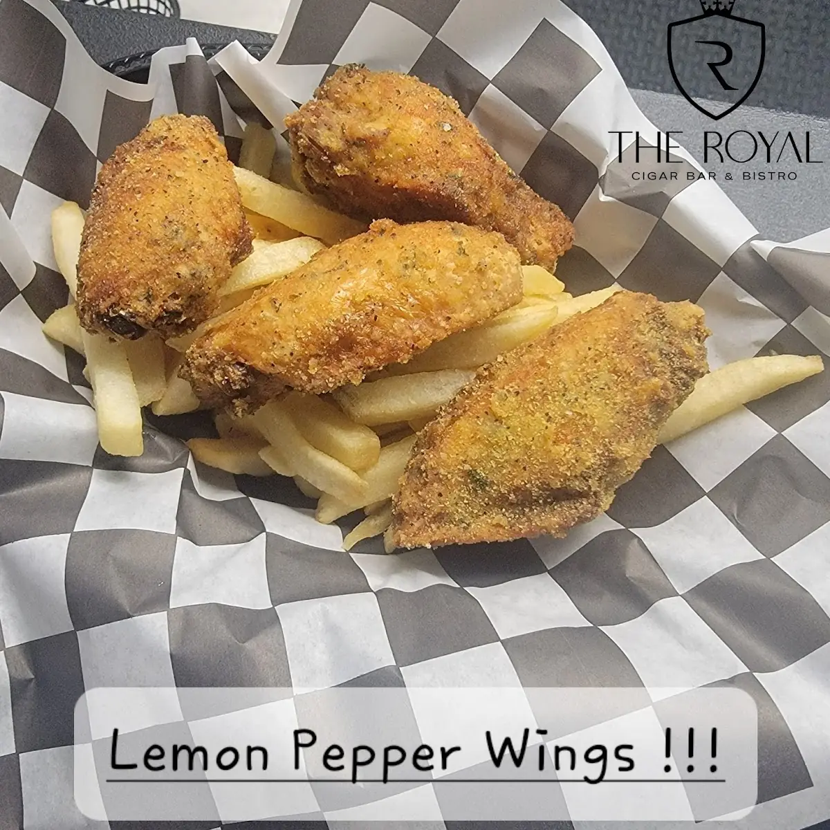 Lemon Pepper Wings and Fries