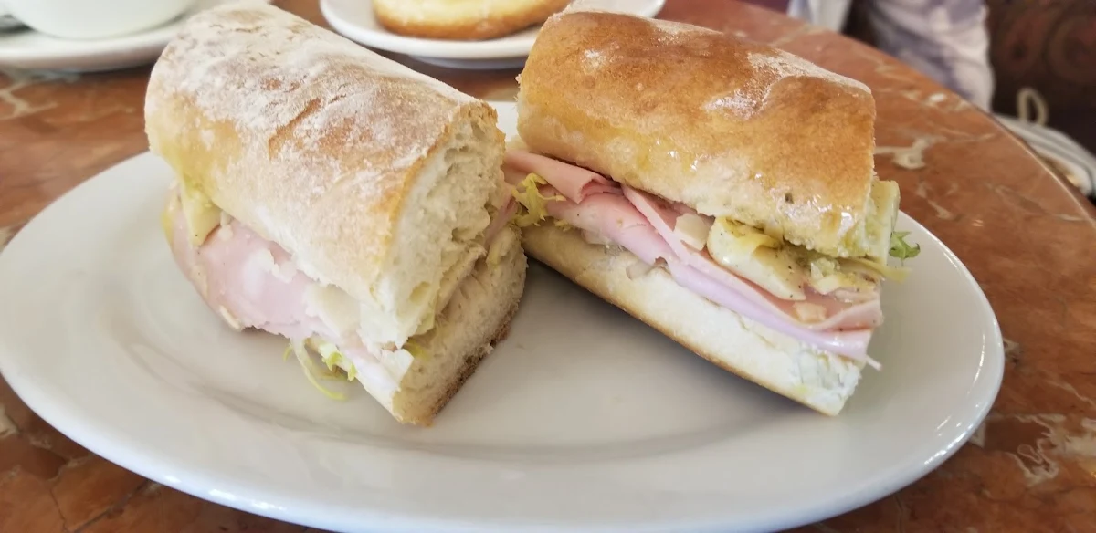 Mortadella Frisee and Cheese Sandwich